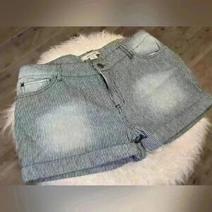 Adam Levine Blue & White Striped Short